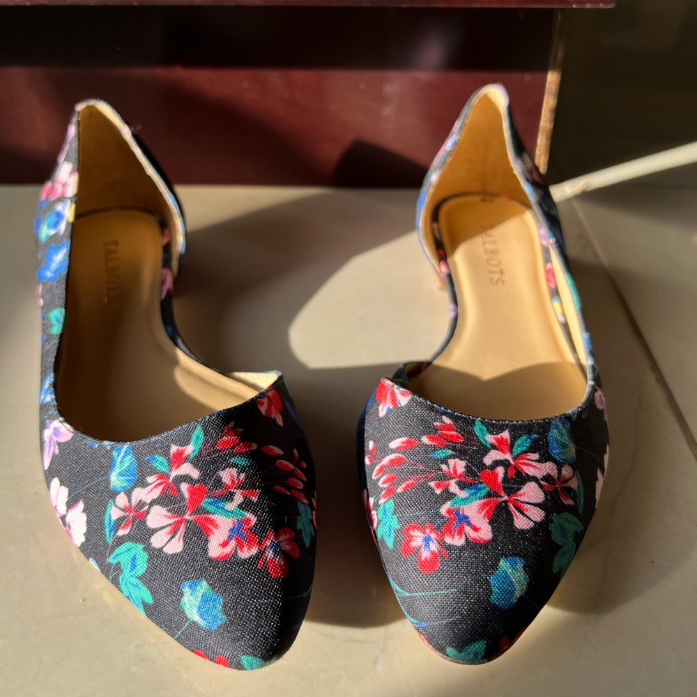 Talbots Black Floral Women's Flats